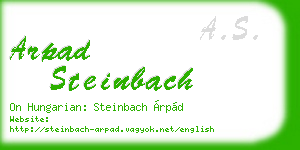 arpad steinbach business card