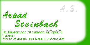 arpad steinbach business card